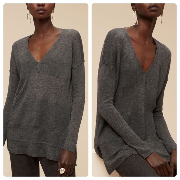 Aritzia Babaton Erin Wool V Neck Sweater - Picture 1 of 7